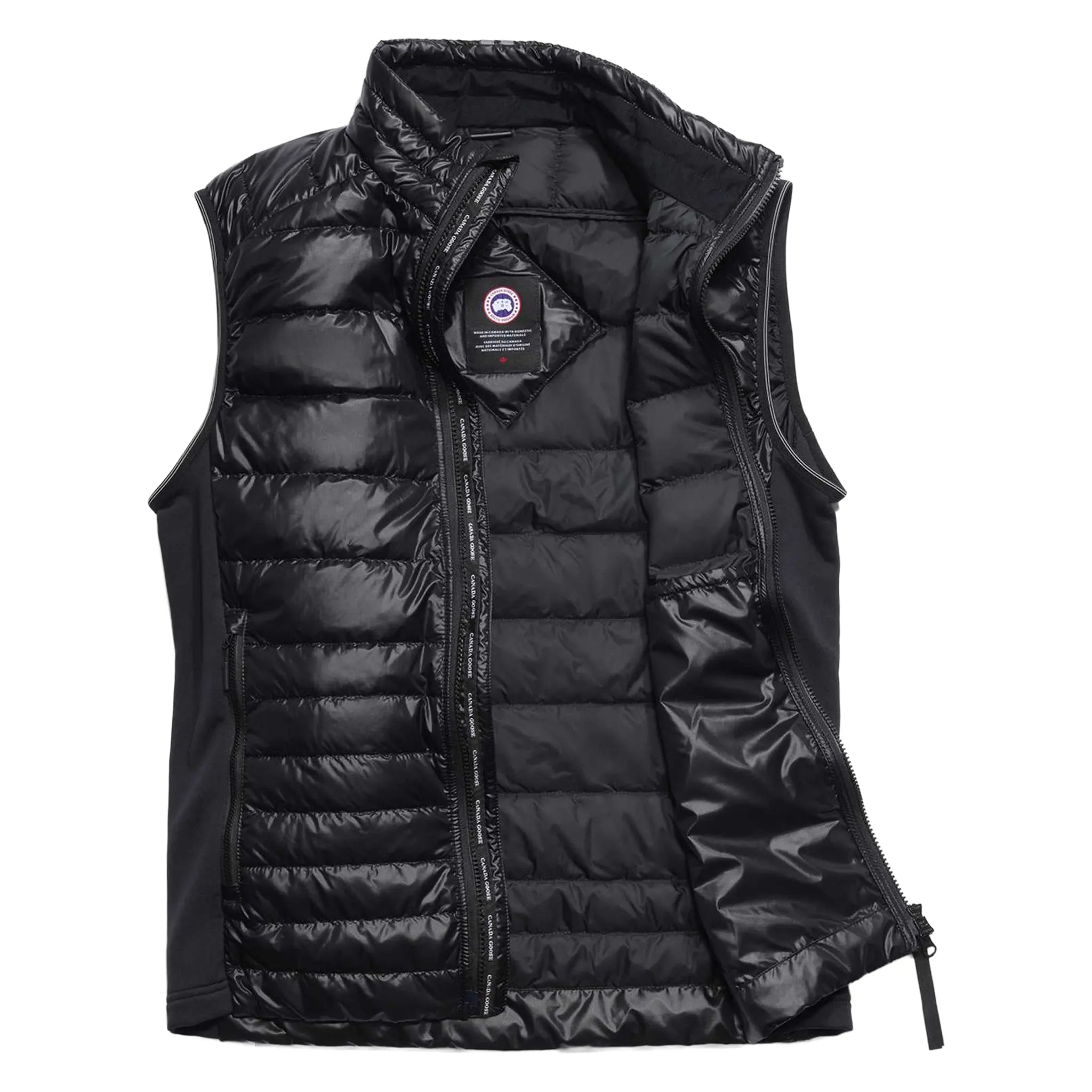 Detailed Inside View of Canada Goose Hybridge Light Black Gilet 2723M